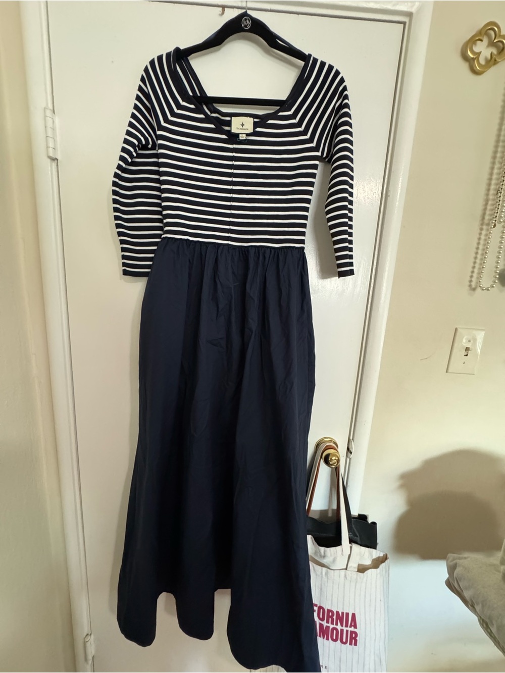 Tuckernuck Black and White Striped Knit Top